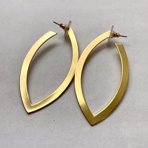 LOFT Gold Teardrop Hoop Earrings
